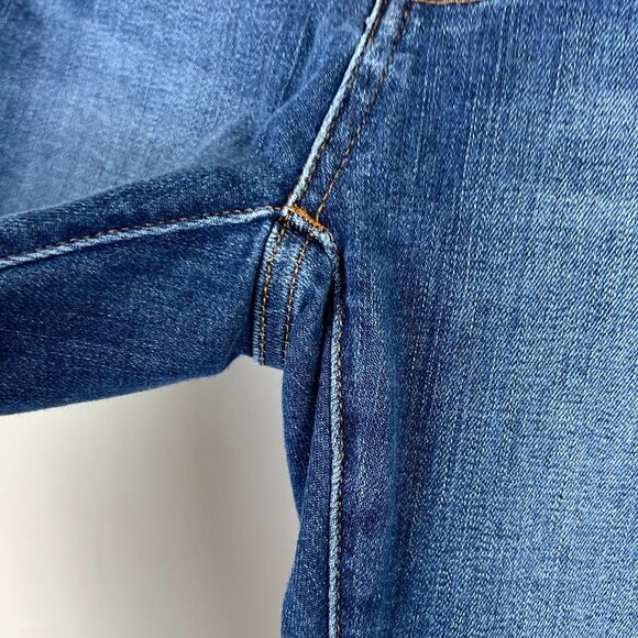 Madewell 9" Mid-Rise Skinny Jeans Button Fly Raw Hem Size 25 GUC I1684 - Picture 5 of 14